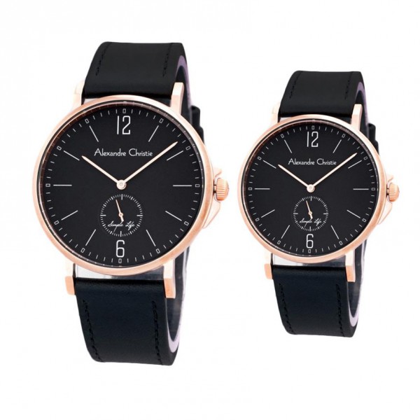 Alexandre Christie AC 8458 Rosegold Black Couple